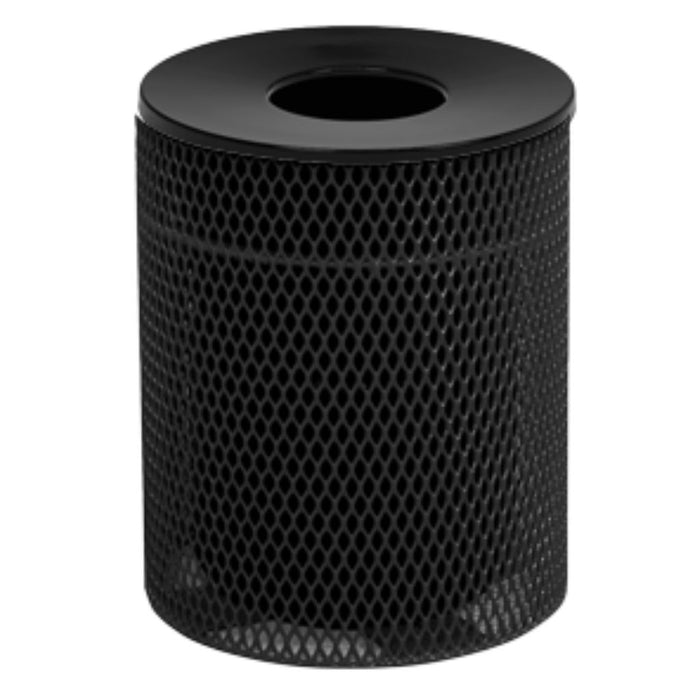 Ultra 32 Gal Expanded Steel Trash Receptacle, Contour Top