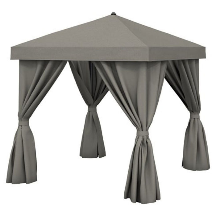 Aluminum Cabana, 10' Square w/ Fabric Curtains (no vent)