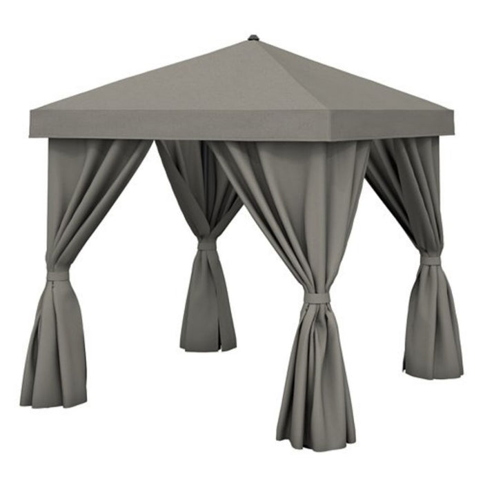 Aluminum Cabana, 12' Square w/ Fabric Curtains (no vent)