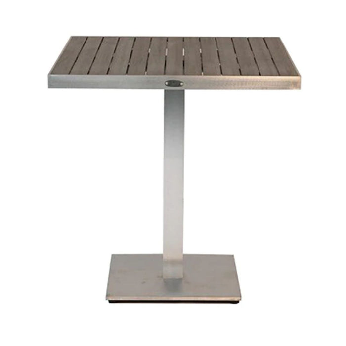 Sicilia Square Pedestal Bar Table with Alumawood