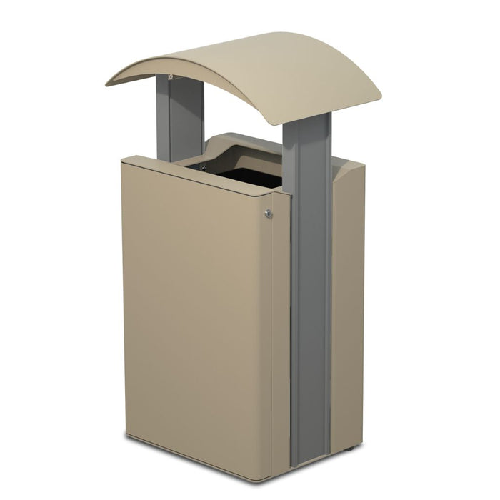Airi 33-Gallon Trash Receptacle with Side Door, Curve Top