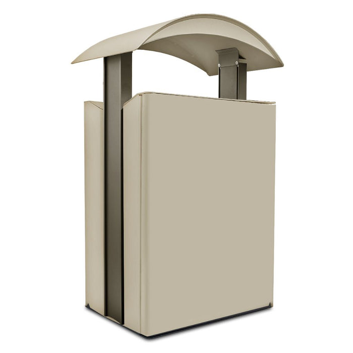 Airi 45-Gallon Trash Receptacle with Side Door, Curve Top