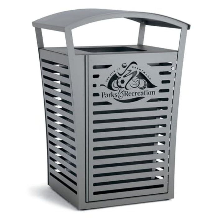 Exposition 45 Gallon Trash Receptacle/Recycler, Custom Door