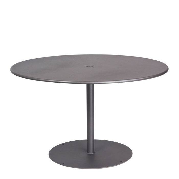 Solid Iron 48" Round ADA Umbrella Table with Pedestal Base