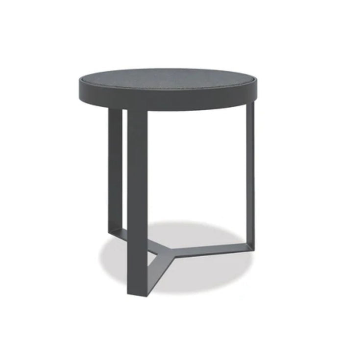 18" Polished Granite Round End Table