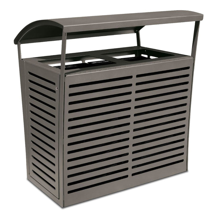 Exposition 70-Gal Trash Receptacle/Recycler Side Doors