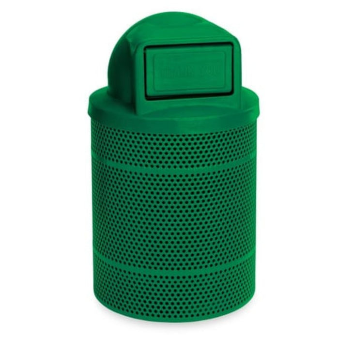 Rally 32 Gallon Trash Receptacle, Dome Top