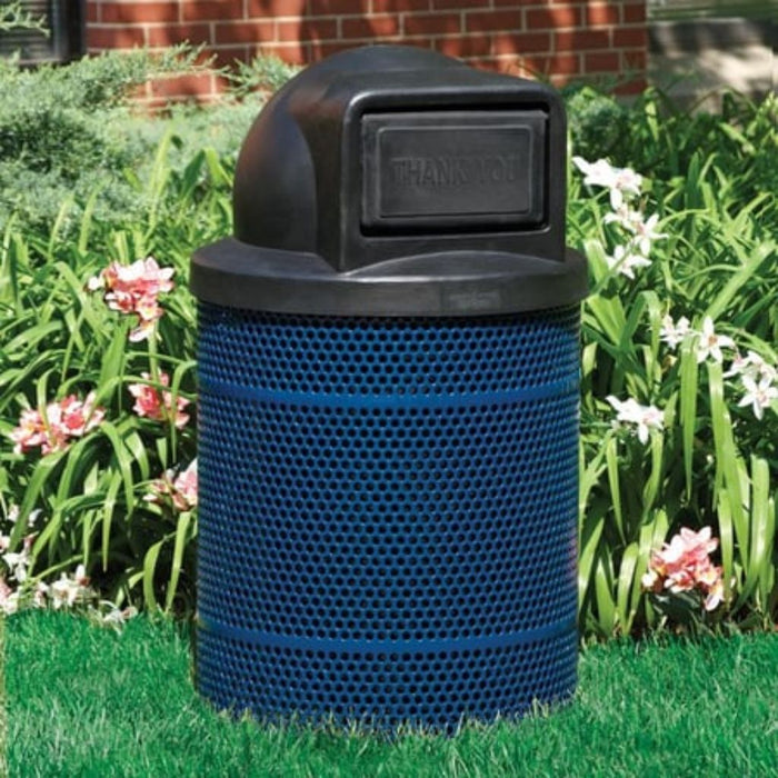 Rally 32 Gallon Trash Receptacle, Dome Top