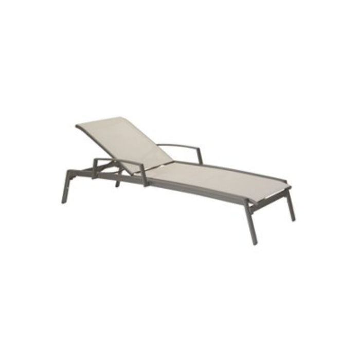 Elance Relaxed Sling Chaise Lounge with Arms