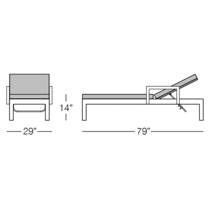 Monaco Chaise Lounge with Arms