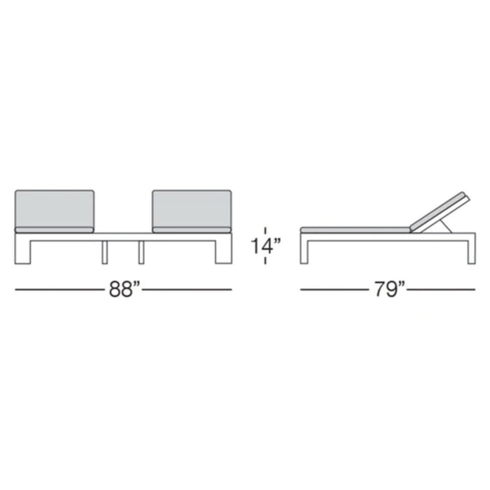 Monaco Double Chaise Lounge