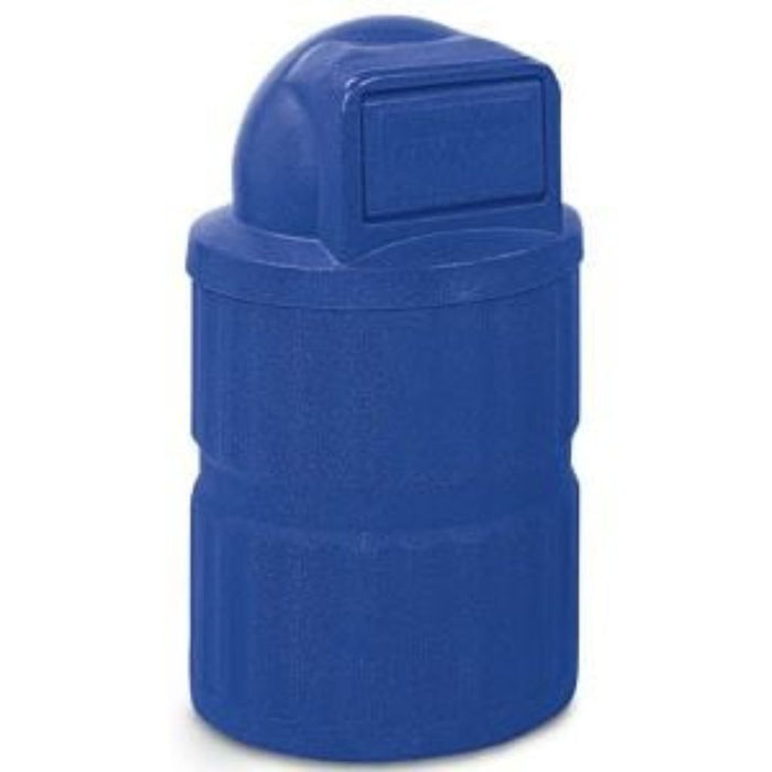 Park 35 Gal Plastic Receptacle, Dome Top, Solid Color
