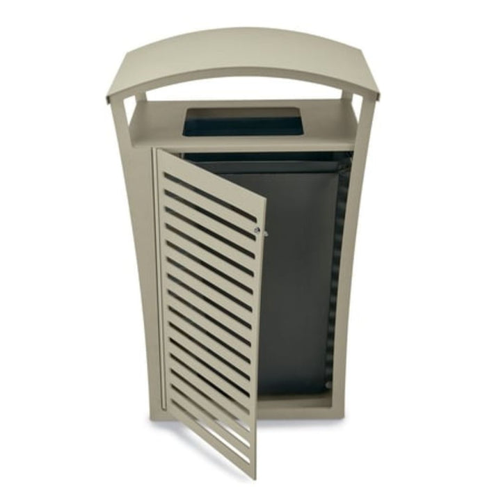 Exposition 22 Gallon Trash Receptacle/Recycler, Side Door