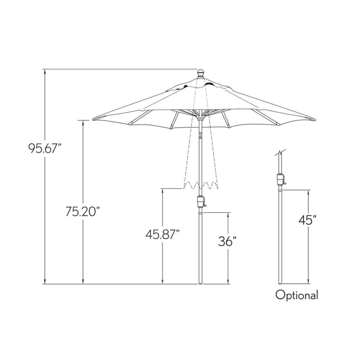 Push Button Tilt Octagon Series 7.5'