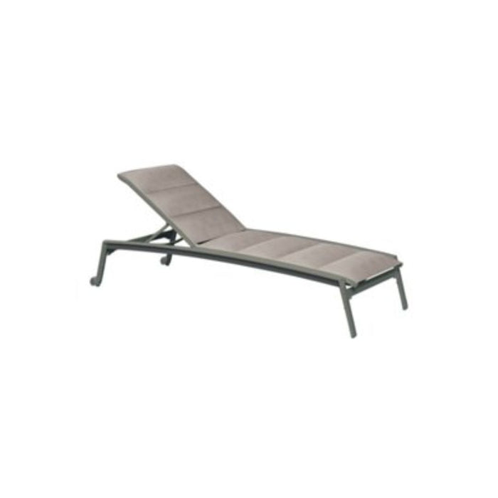 Elance Padded Sling Chaise Lounge with Wheels