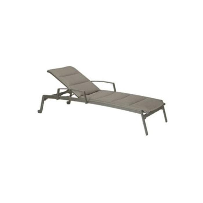 Elance Padded Chaise Lounge with Arms & Wheels