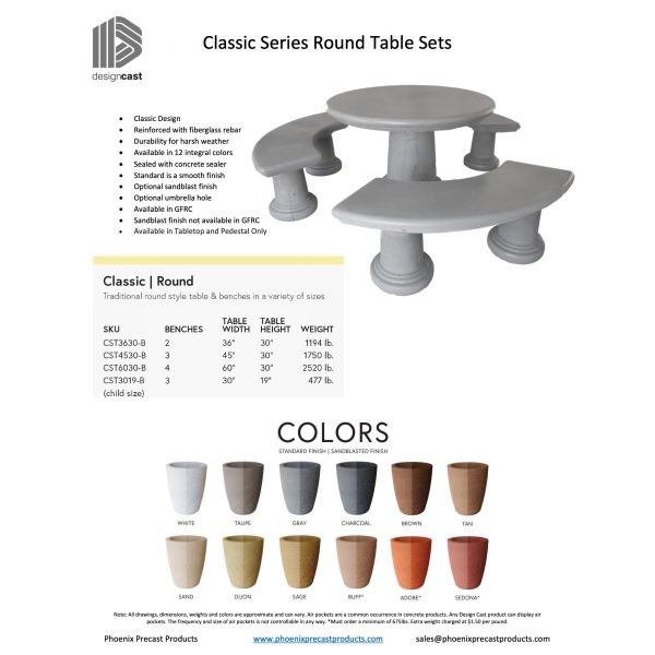 Classic Series Round Child’s Table Set