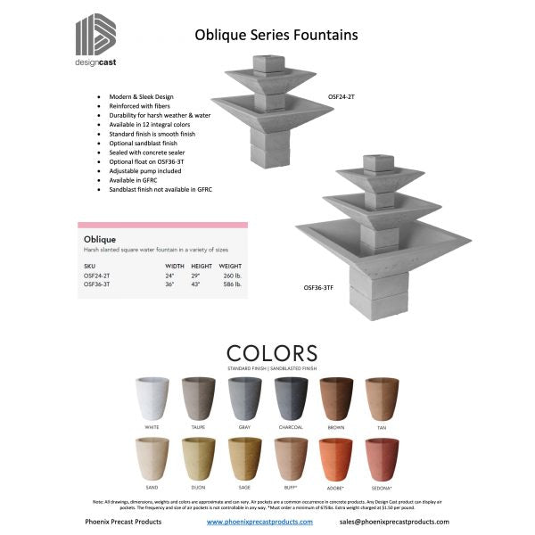 Oblique Series Fountain