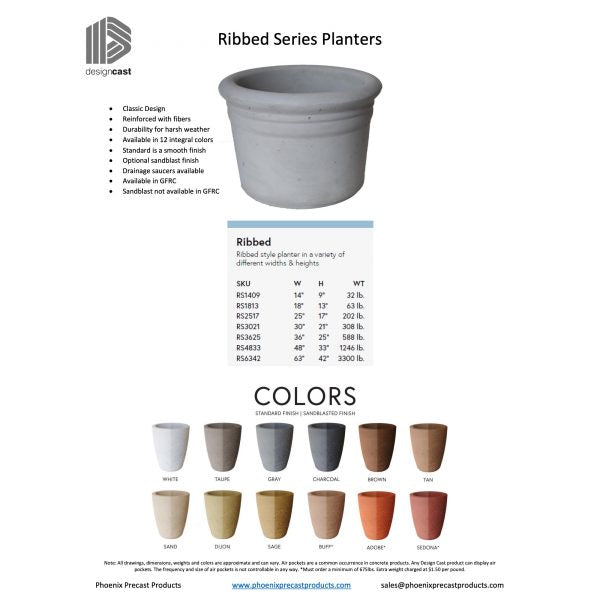 Ribbed Series Planters