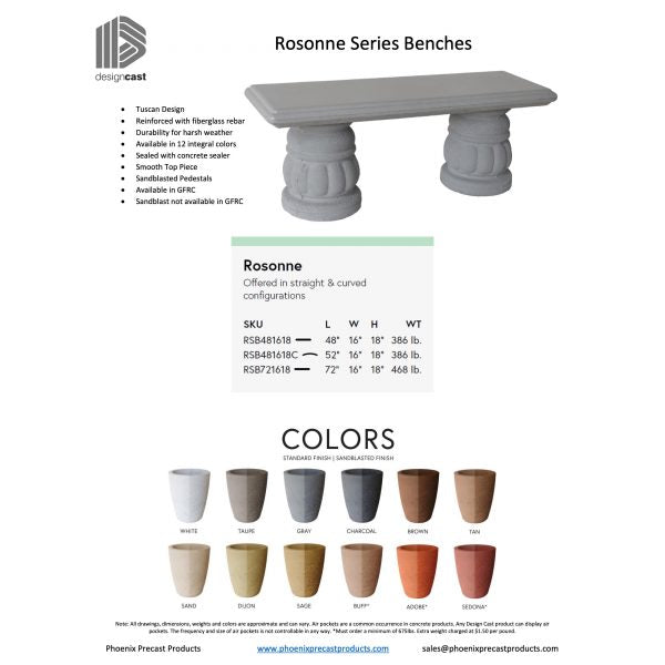 Rosonne Straight Series Benches