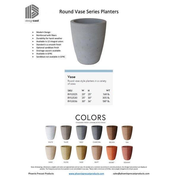 Round Vase Series Planters