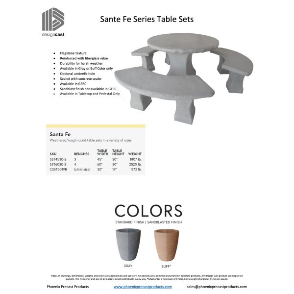 Santa Fe Series Table Set