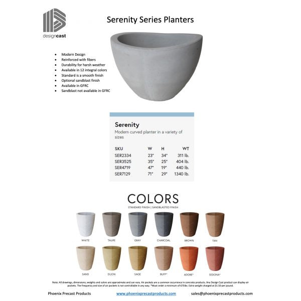 Serenity Series Planters