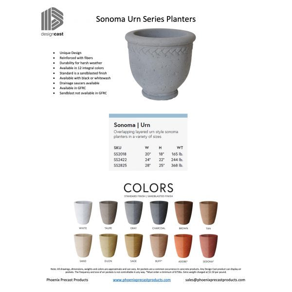 Sonoma Urn Series Planters