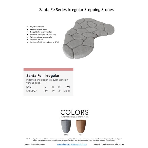 Santa Fe Irregular Shape Stepping Stones