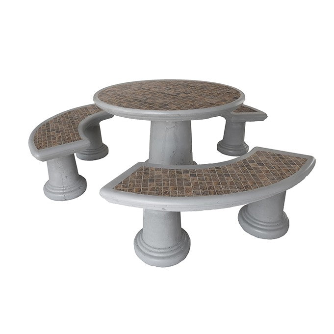 Tiled Classic Series Round Table Set
