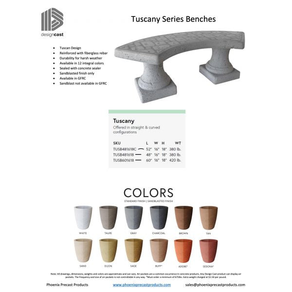 Tuscany Series Benches