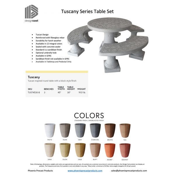 Tuscany Series Round Table Set