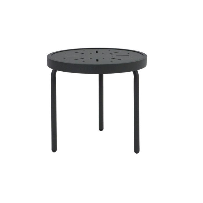 Round Stamped Top Side Table 18"